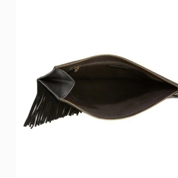 Madewell Fringed Leatherand Suede Clutch - Picture 3 of 6